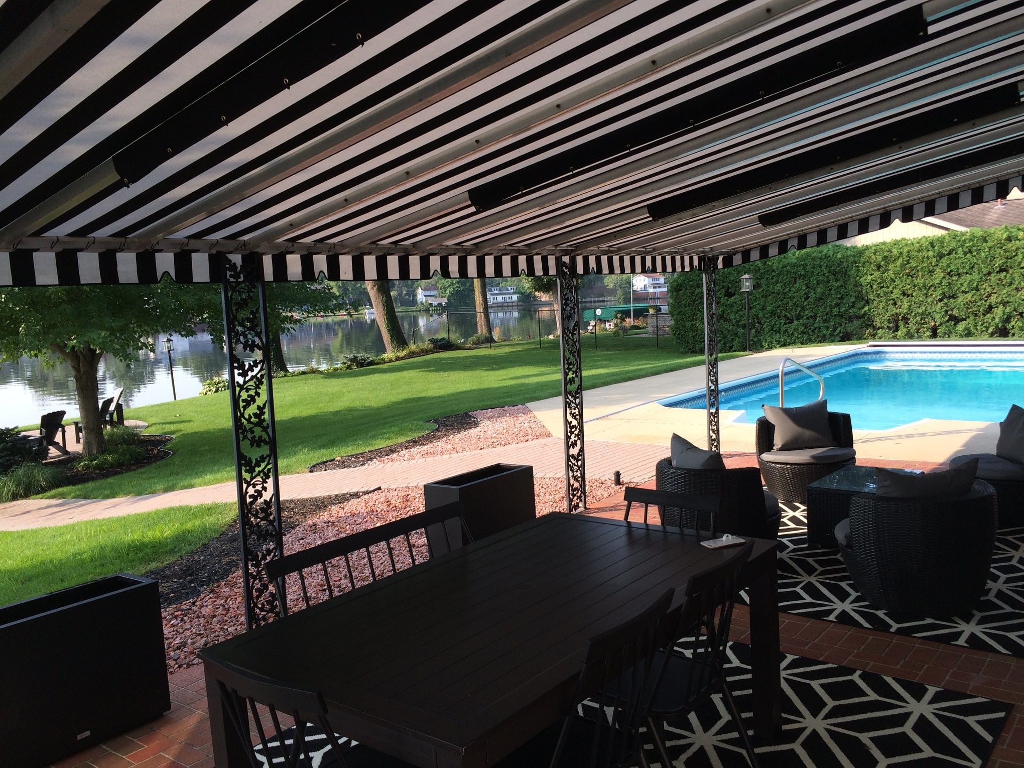 Black and White Residential Awning